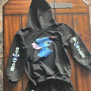 Girls Stitch Hoodie Set